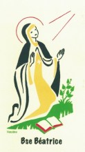 Carte double Saint Patron : Sainte Béatrice